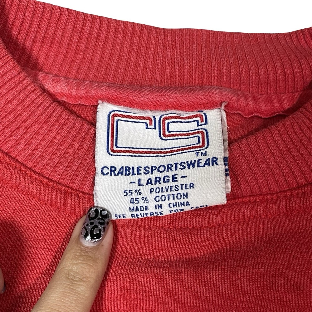 Vtg 90s Wisconsin Badgers Crewneck Sweatshirt‎ Mens L Rose Bowl Champs Red Bucky - Picture 6 of 8